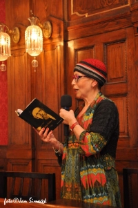 Zuzana Peterová during a book launch; 2014

