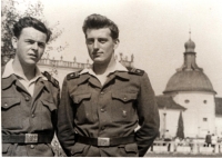 Josef Davídek na vojně v roce 1956