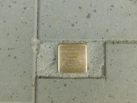 The Stone of the Disappeared at House No. 28. Mother Yella Kubálková lived here, who was transported in 1942 to the camp in Malý Trostinec, where she died.
