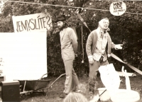 A photo from the Pepík's Garden performance in Třebíč, with which Vladimír Líbal performed in the 1970s and 1980s.
