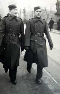 The father of the witness in the uniform of a soldier of the Czechoslovak Army at the time of mobilisation in 1938	