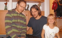 His sons Šimon and Pavel with Pavel´s daughter