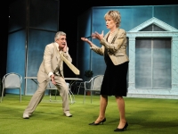 S manželkou Monikou Švábovou na jevišti J. K. Tyla při hře Odcházení od Václava Havla, 2008