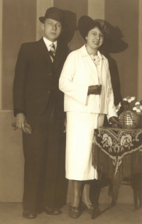 A wedding photo of her father