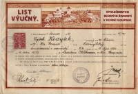 Vojtěch Kodytek´s vocational certificate, 1937