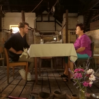 Přímo v huti u pece, u zdroje vzpomínek s Libuší Trpišovskou, 28. 7. 2019; foto: M. Milichovská 