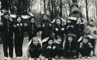 Jan Slezák (zcela vlevo dole), cca 1968