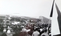 Demonstration in Letná in 1989