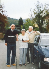 Otto Rinke na návštěvě v Eschershausenu s otcem a nevlastní matkou