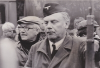 Režisér Jaroslav Dudek a Petr Haničinec, září 1984