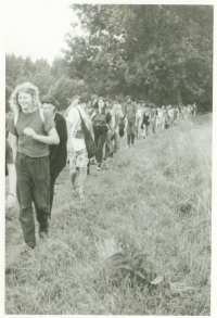 The marching of Havlíček's Youth club / July 29, 1989 / archives of D. Šidlák