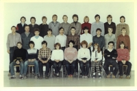 A school photo / Pavel Simon in the third row, second from the right
