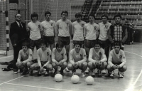 Dukla Liberec / a volleyball player Pavel Šimon in the second row, second from the left