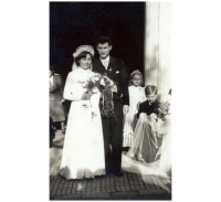 Manželé Novotných, svatební foto, 1953