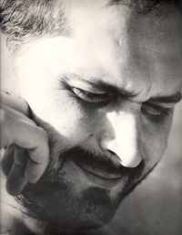 Jan Sapák aroud 1990-1991, photographed by the architect Ludvík Grym