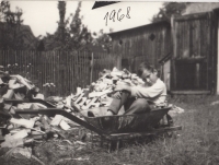 Mladý Ladislav při pobytu u své tety v Jeseníkách, léto 1968