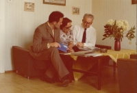 Petr Kolář with his parents in Munich, just after he was consecrated a priest. 1975