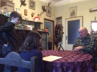 Nahrávání rozhovoru pro projekt Příběhy našich sousedů