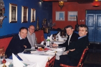 The so-called Band of Four. Petr Kolář with Václav Malý, Miloš Rejchrt a Noël Choux. 1994