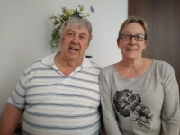 Ján Gadžo s manželkou Jean v Bratislave 
jún 2019
