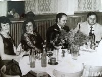 Photography Stuzkova celebration 
From the left Jarmila Krátka, Gabriela Hajnovičová, Ján Hajnovič, Ján Kmeť.