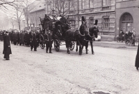 Pohřeb Václava Fialy v lednu 1948