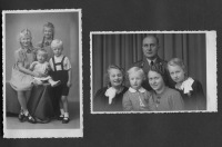 Rudolf Hüttner as a child with family and siblings