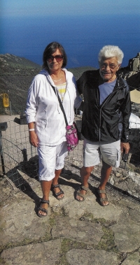 With his current wife Blanka Šípková on holiday, 2018