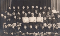 Sokol in Hlinsko, 1934, (the witness bottom right)