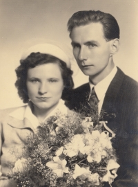 Wedding photo - uncle Jaroslav Zapadlo with his wife Jaroslava