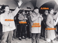 Miroslav Urban na generální stávce v Novém Jičíně, 27. listopadu 1989