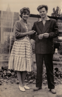With his wife Věra