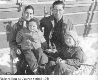 With his parents and brother in Jizerka - 1958 