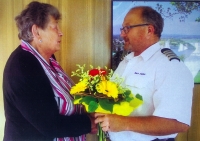 Elfrieda Lehnertová při oslavě svých 80. narozenin