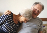 With friend and also holocaust survivor Jozef Pevný