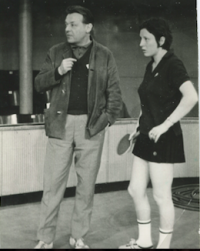 Alica Grofová and her coach Ivan Andreadis