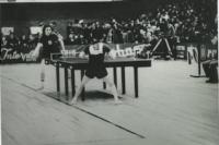 Against Hu Ya Lan at World championship Final in Sarajevo in 1973