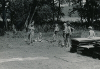 At a summer camp. 1972