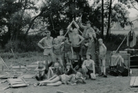 Na jednom z táborů turistického oddílu, 1972