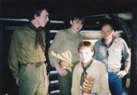 Boy Scouts from Slatiňany, from the left: Daniel Vychodil, Tomáš Vychodil, Jiří Musílek and Jan Korbel