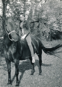 Daniel Vychodil on a horse, 1986