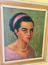 Portrét Hany Cihlářové, který jí namaloval její strýc