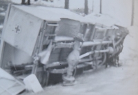 Německá auta na konci války v Hlinsku, 1945