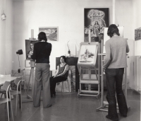 In the studio, 1980's