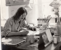 Karel Syka v ateliéru v 70. letech