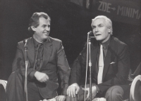 S Milošem Zemanem v Semaforu, 1997
