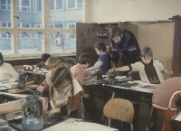 As a teacher at school (1985)