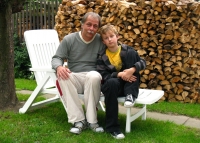 Michal Šaman during his son Dominik's 14th birthday (2008)

