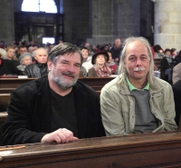 Michal Šaman with Petrem Náhlíkem during a mass to cleebrate the 25th anniversary of revolution (2014) 

