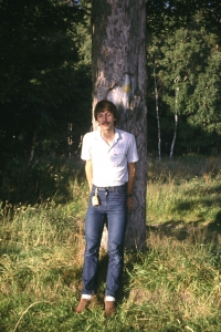 Michal Šaman before passisng his secondary school leaving exam, 1984 